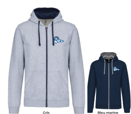 Veste bicolore bleue marine Adulte